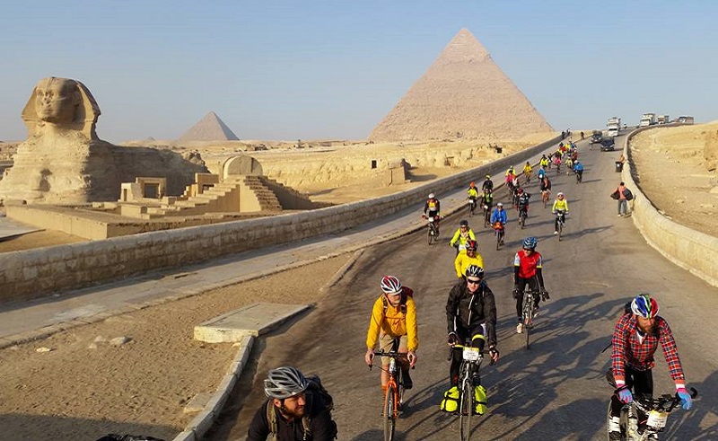 50 Cyclists from Around the World Make Their Way from The Giza Pyramids to Cape Town