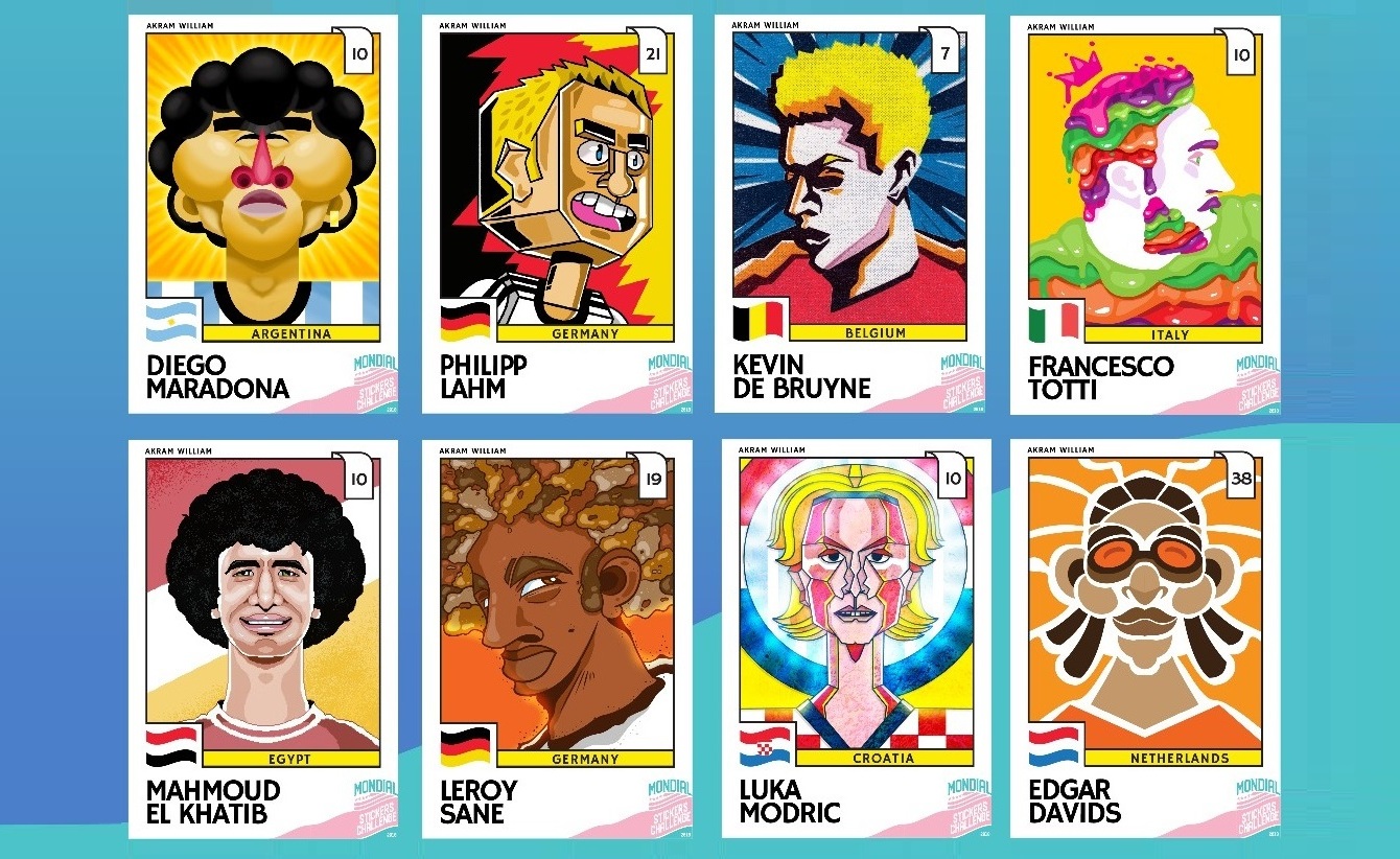 These Egyptian Designers Do Amazing Artistic Recreations of the Iconic Panini Football Stickers
