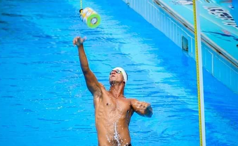 Egyptian Swimmer Shatters World Record for Highest Jump Out of Water with a Monofin