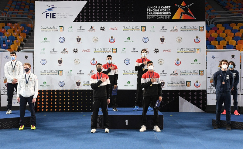 Egyptian Junior Men's Sabre Team are No.1 for Fifth Consecutive Month