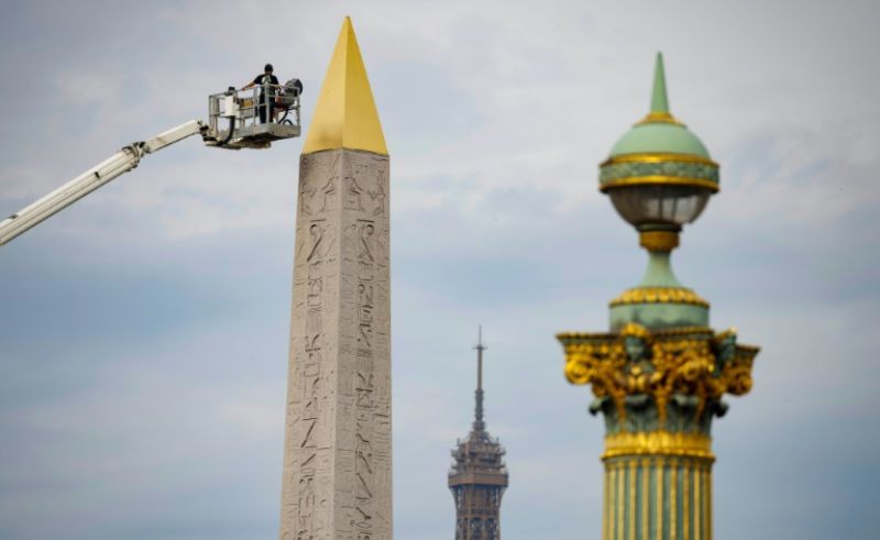 Ancient Egyptian Obelisk in Paris Restored With New Golden Tip 