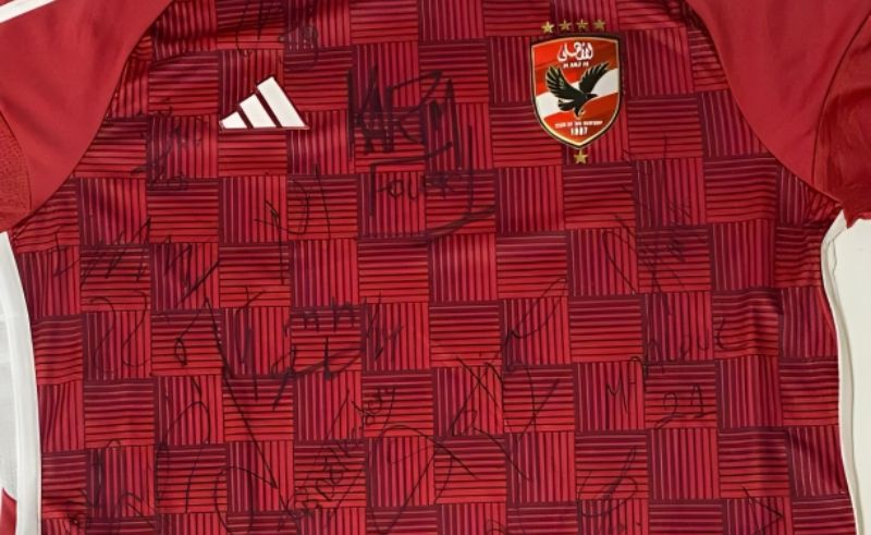 Signed Al Ahly Club Jersey is Being Auctioned Off to Support Gaza