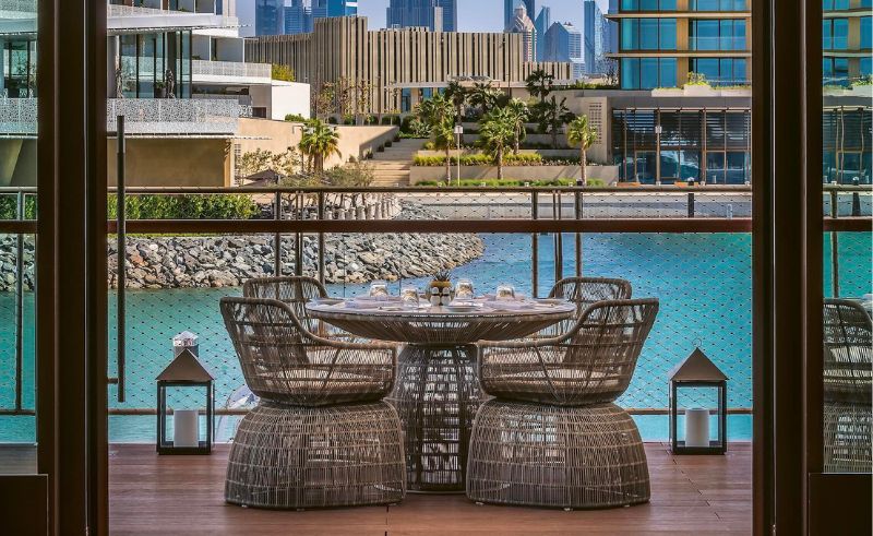 Yacht Club Restaurant Docks at Bulgari Resort Dubai