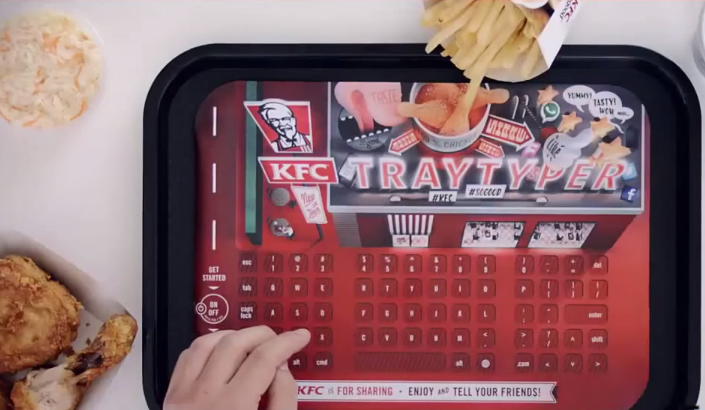 Finger Clicking Good: KFC's New Tray Typer
