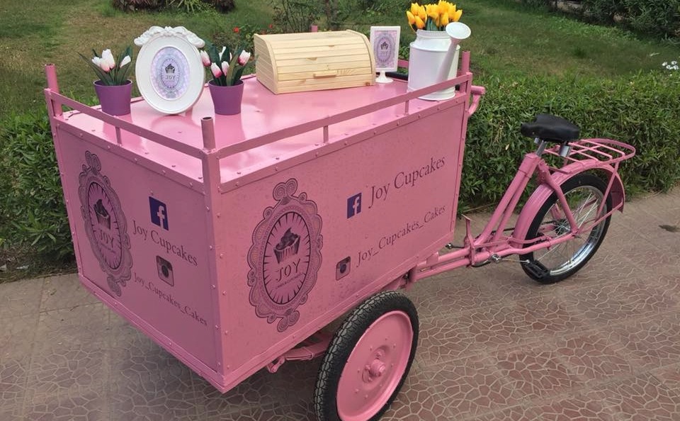 Meet Sheraton's Little Pink Roaming Dessert Bike: Joy Cupcakes
