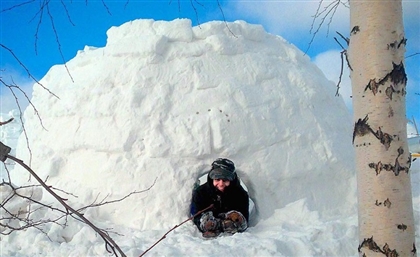 Egyptian Man Builds 'Best Igloo' in Russia