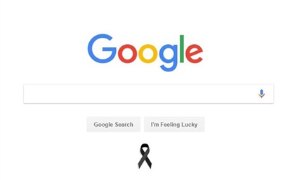 Google Shows Solidarity for Minya Attack Victims with Black Ribbon