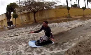 Video: Wake Boarding on Alexandria's Flooded Streets