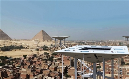 Fantastic Concept Art Imagines Inverted Pyramids Floating Over Cairo