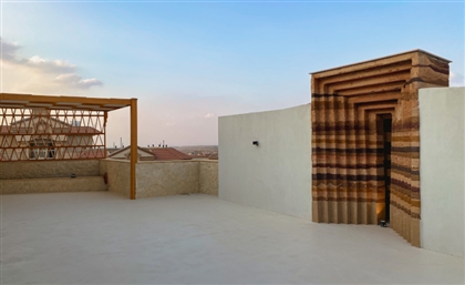 This Ancient Egyptian-Inspired Gate is Actually on a Rehab Rooftop