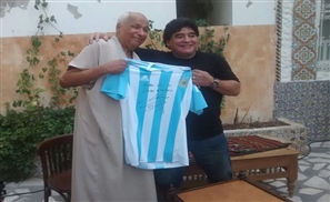 Maradona Meets Tunisian 'Hand of God' Referee