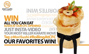 Win All You Can Eat Mori Sushi at CFC Launch