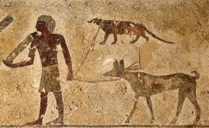 Leashed Mongoose Painting Found in Egyptian Tomb